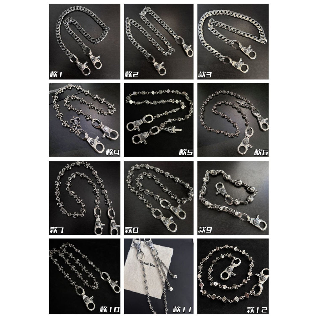 Chrome Hearts double lobster buckle versatile pants chain