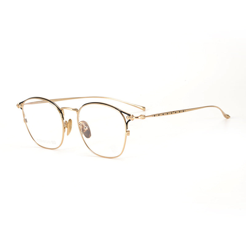 Handmade minimalist pure titanium fashion glasses