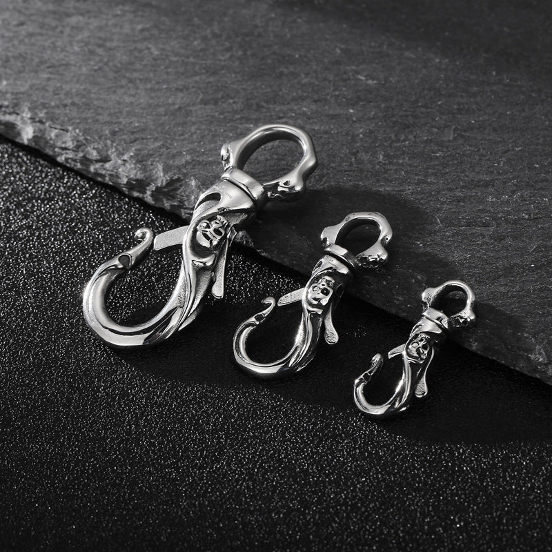 Unique skull stainless steel keychain