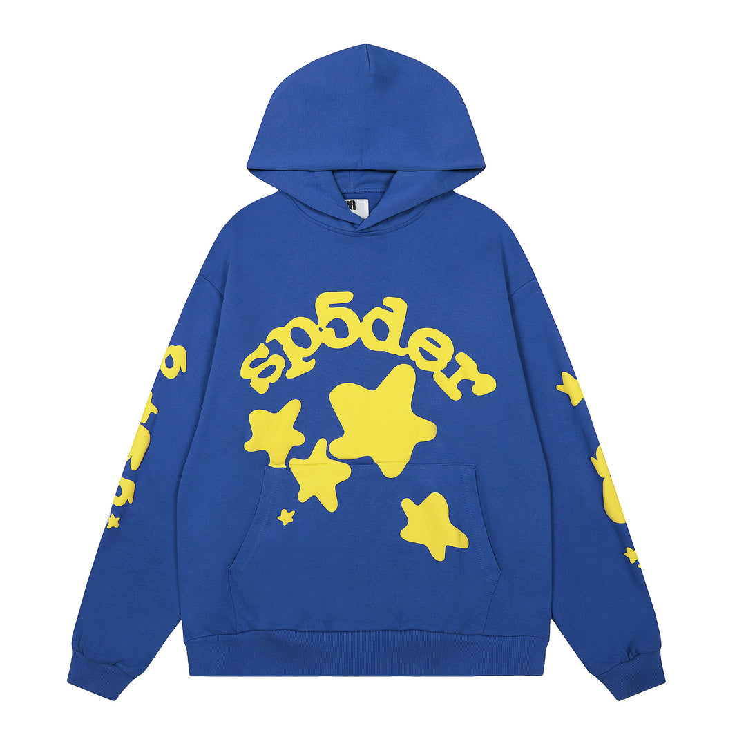 Sp5der foam letter 555 hoodie Pink Casual pants