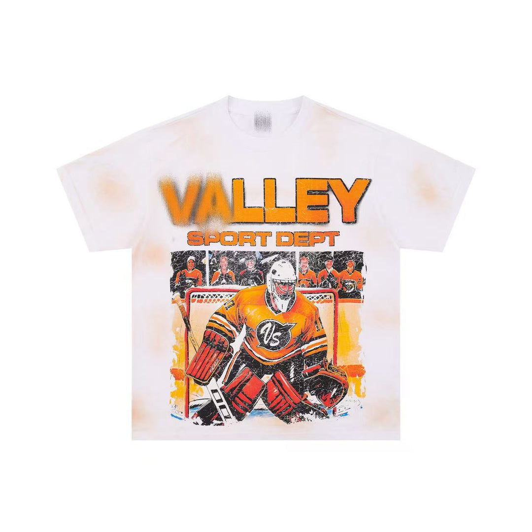 VAL Washed and Distressed Streetwear T-Shirt