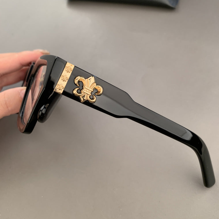Chrome Hearts thick rimmed large frame no makeup glasses