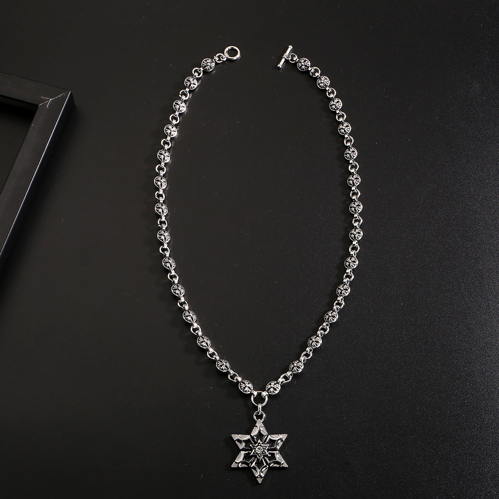 Chrome Hearts Style Dark Cross Necklace