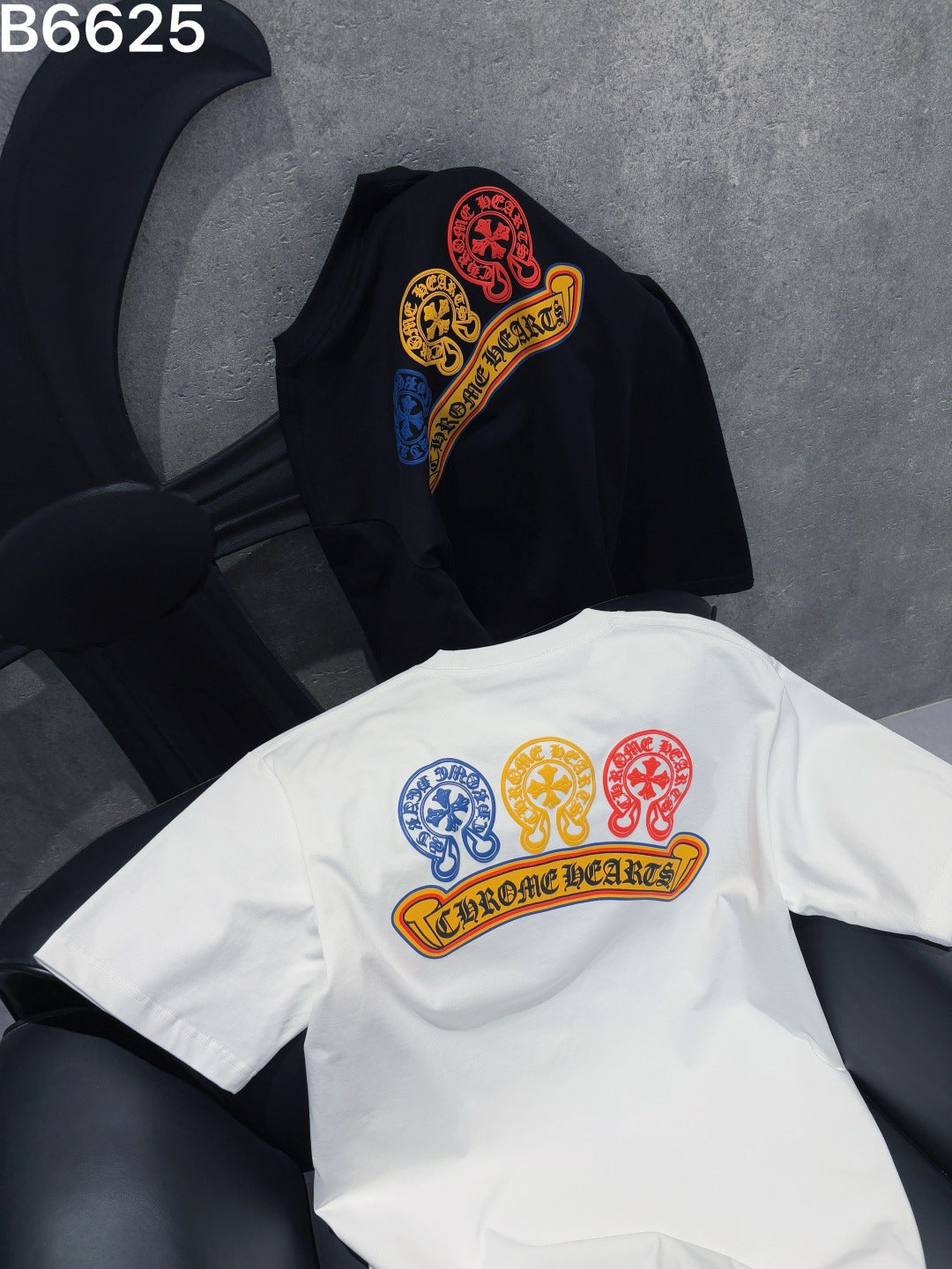 Chrome Hearts 3 Horseshoe Sanskrit Embroidered T-Shirt