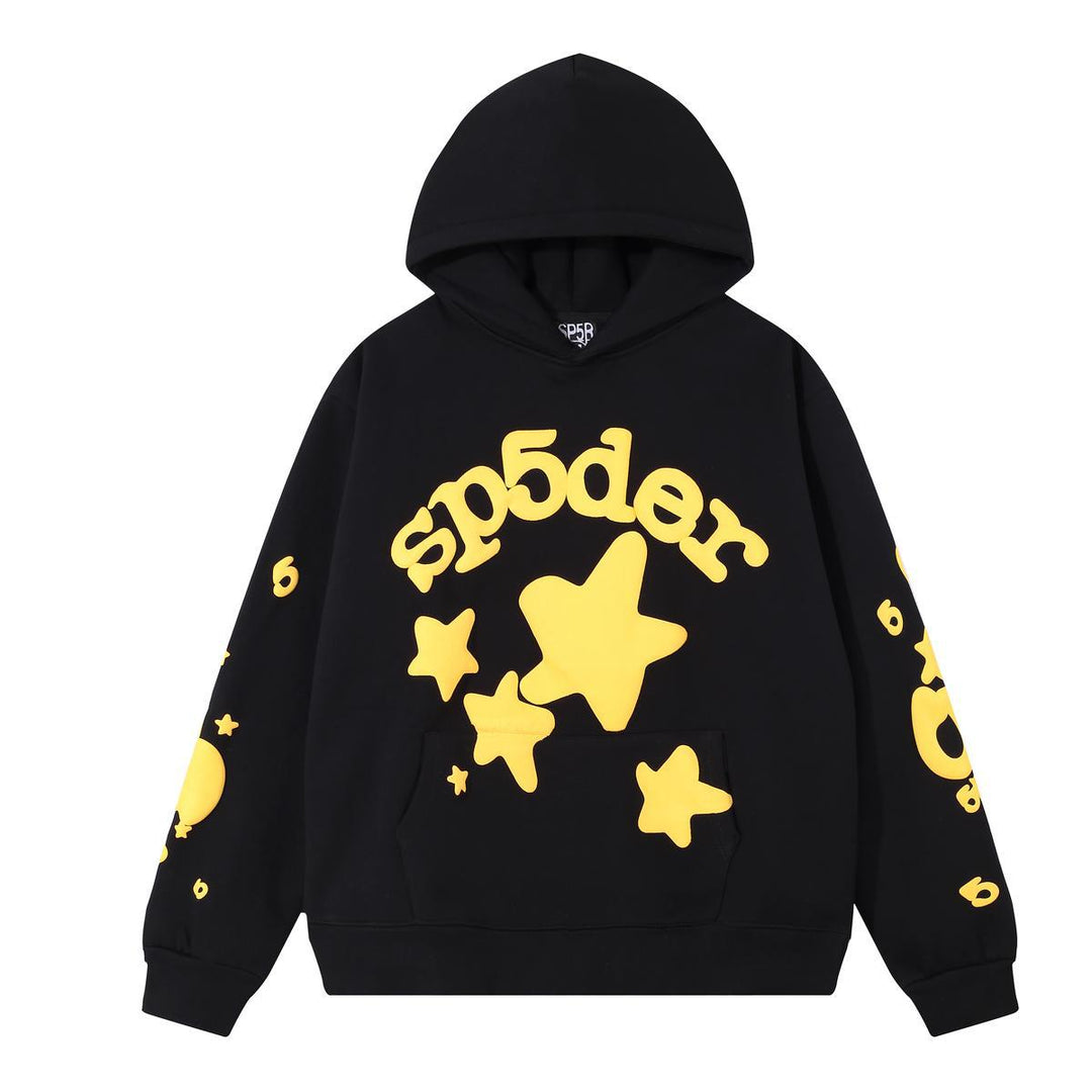 Sp5der foam letter 555 hoodie Pink Casual pants