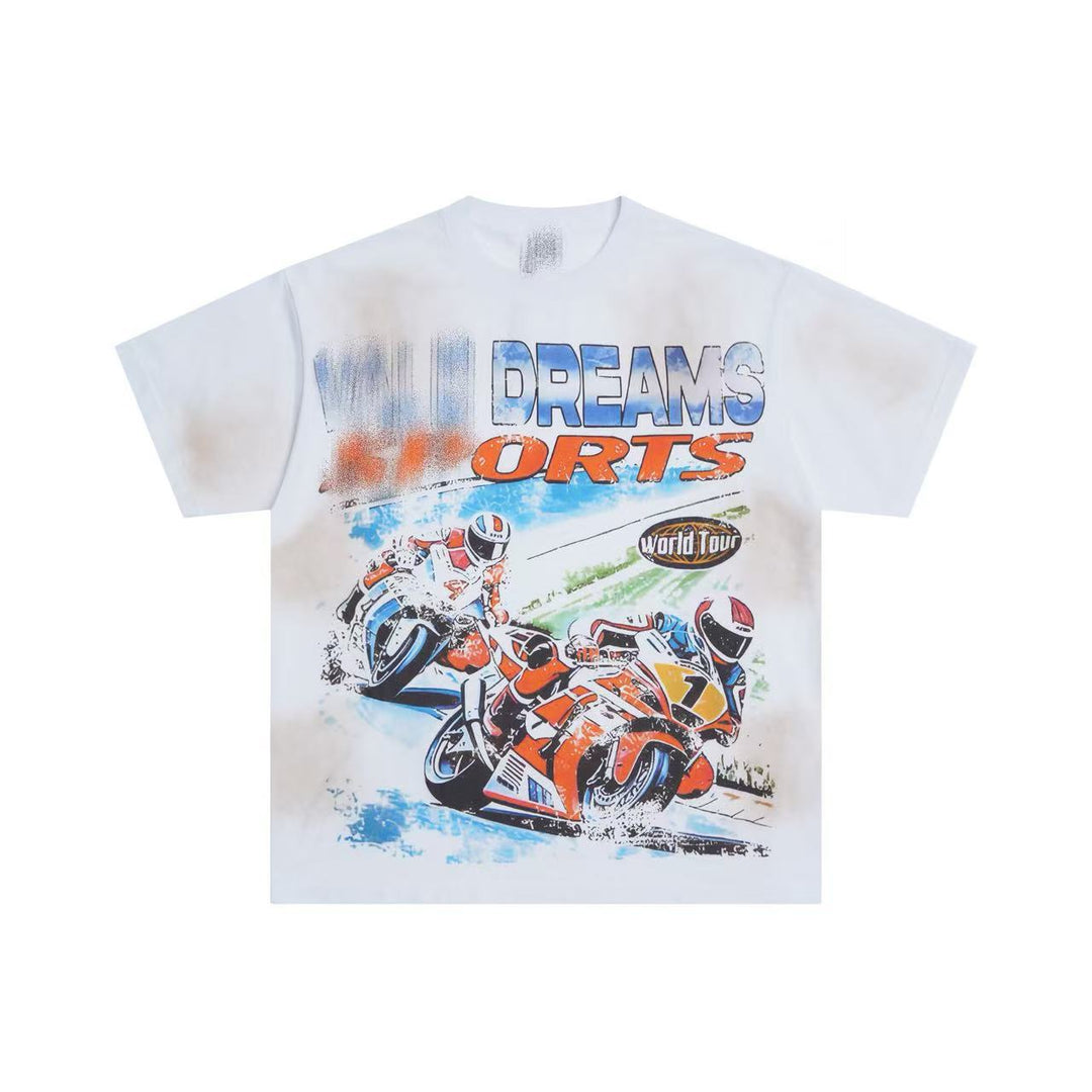 VAL Washed and Distressed Streetwear T-Shirt