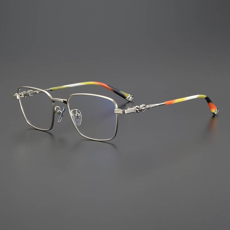 Chrome Hearts-Inspired Retro Dagger Business Eyewear Pure Titanium Frames