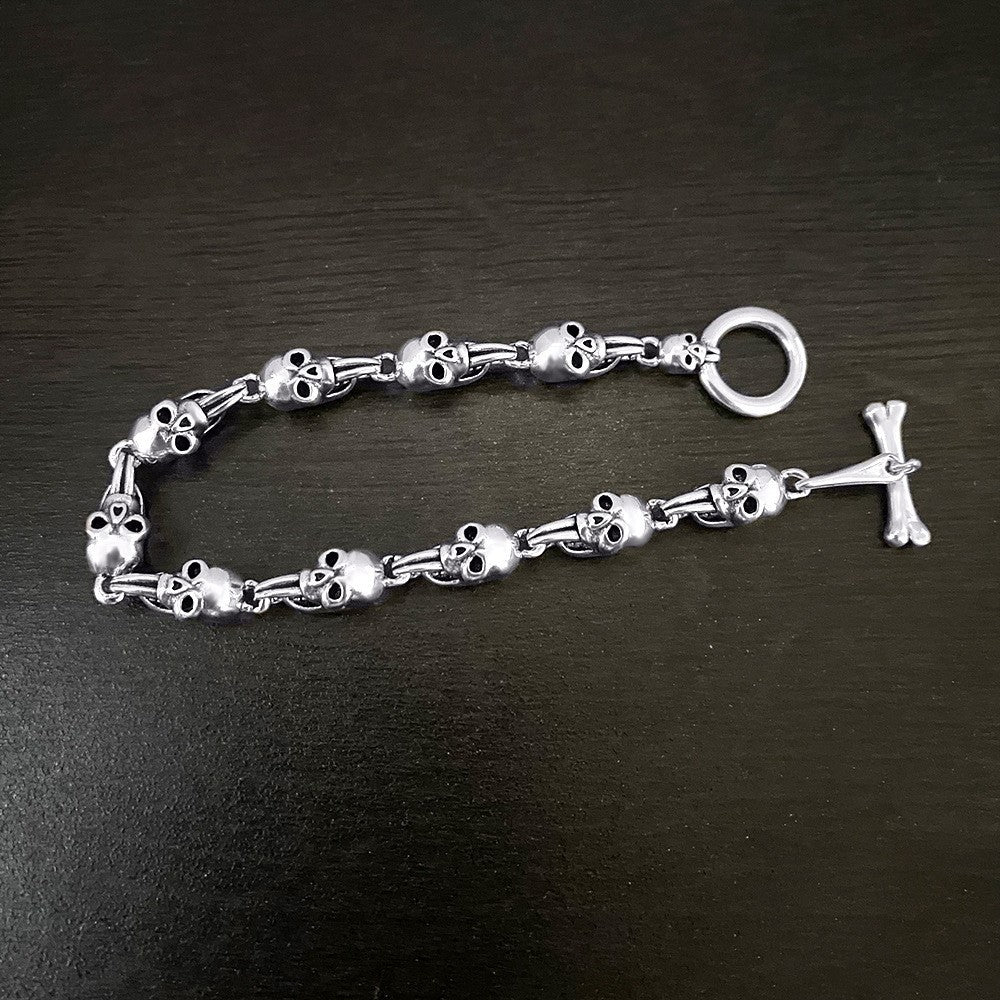 Retro and trendy skull bracelet