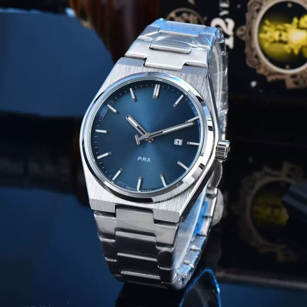 Classic Simple and Generous Solid Steel strap Watch