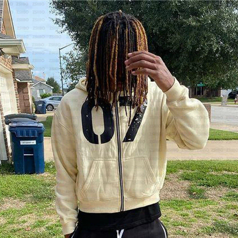 Hip-hop 07 digital sports sweatpants zip-up hoodies