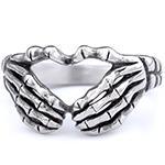 Nordic Stainless Steel Skull Ring Gothic Dark Aesthetic