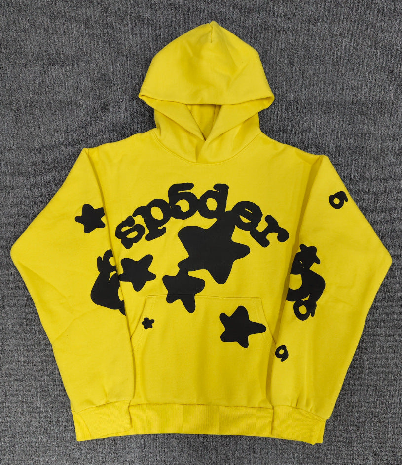 Sp5der Foam Print Spider Thick Fleece Hoodie