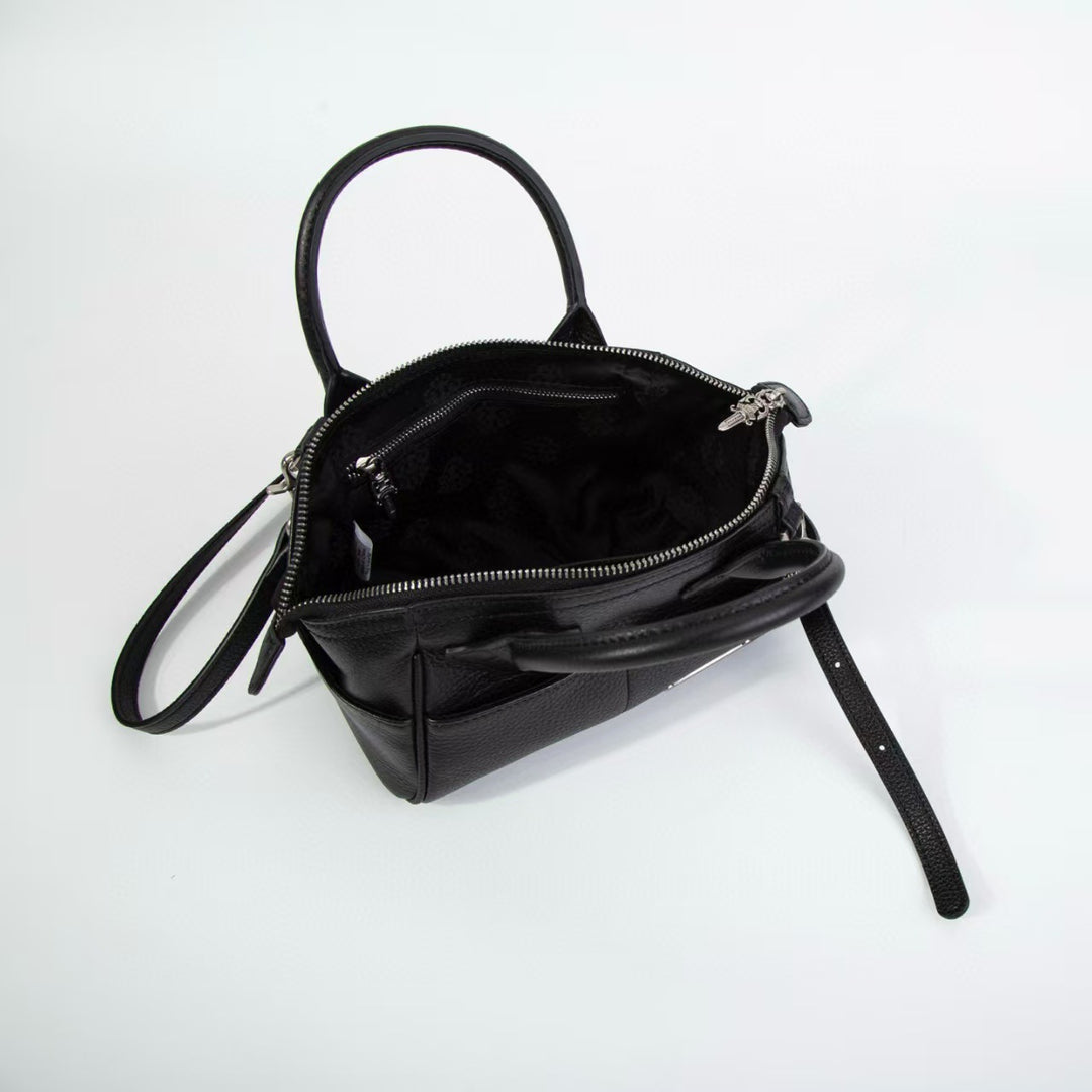 Chrome Hearts bowling tote bag, genuine leather.