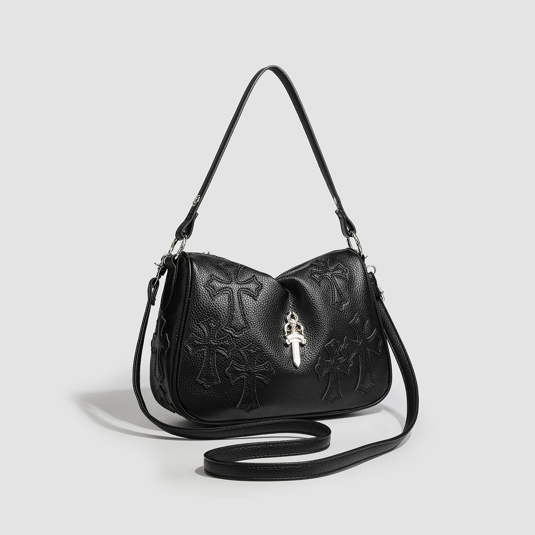Chrome Hearts Sword Embroidered Cross Shoulder Bag