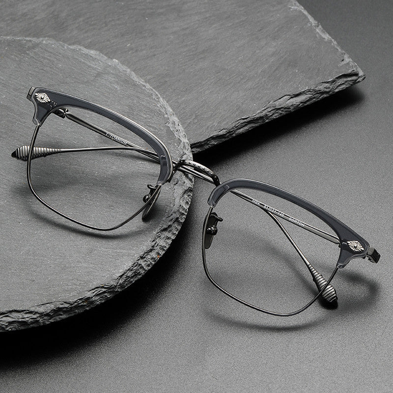 Chrome Hearts Retro Square Eyebrow Glasses Frames