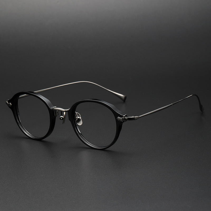 Candy Colors Tortoiseshell Round Titanium Eyeglasses