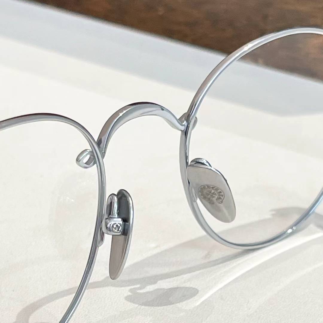 Chrome Hearts engraved round eyeglasses