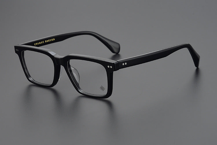 Handcrafted Square Retro Acetate Eyeglasses