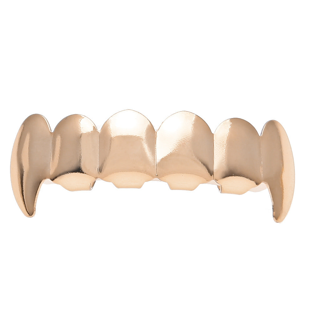 Hip-hop polished braces with gold electroplating