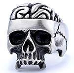 Nordic Stainless Steel Skull Ring Gothic Dark Aesthetic