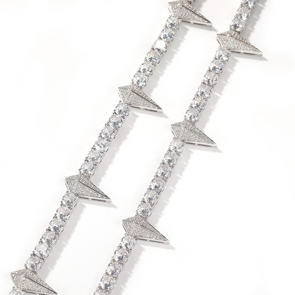 Hip-hop Black Panther zircon tennis chain