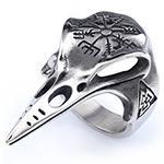 Nordic Stainless Steel Skull Ring Gothic Dark Aesthetic