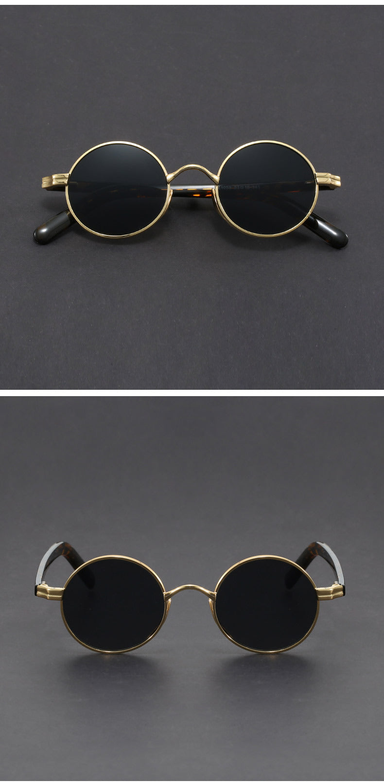 Metal-framed crystal sunglasses