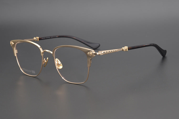 Chrome Hearts Handmade Cross-Shaped Square Eyeglass Frame