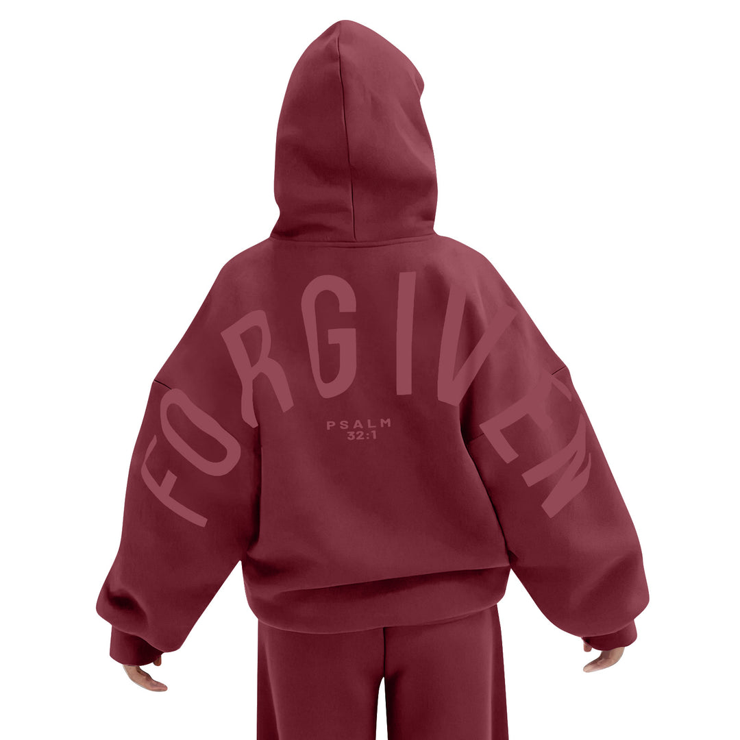 FORGIVEN Printed Long-Sleeved Hooded Sweatshirt