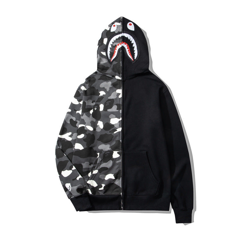 BAPE Shark camouflage jacket cardigan hooded
