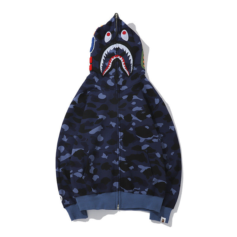 BAPE Shark camouflage jacket cardigan hooded