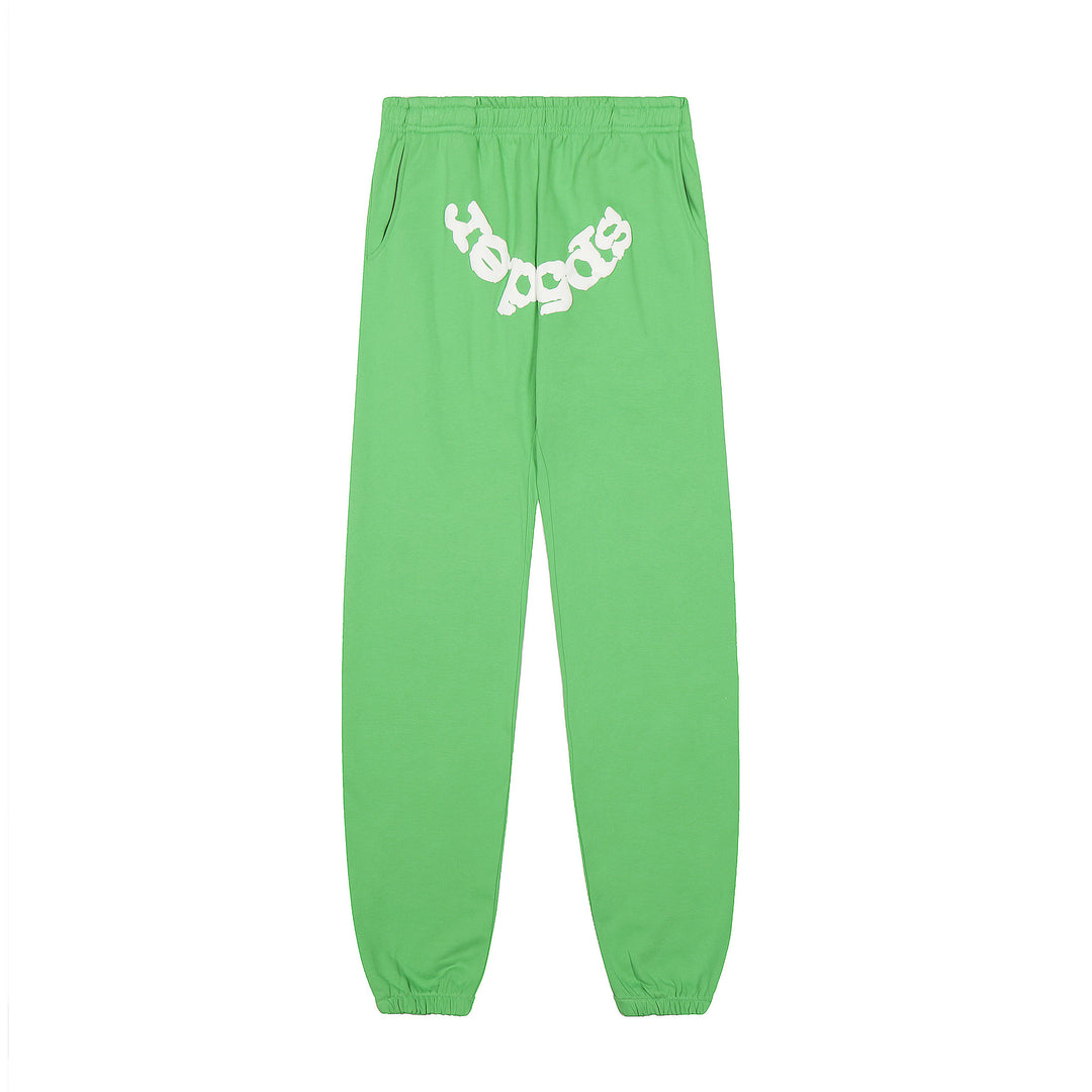 Sp5der 555555 star pattern hooded trousers and sweatshirt