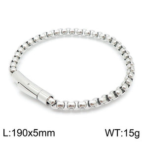 Stainless steel square pearl bracelet