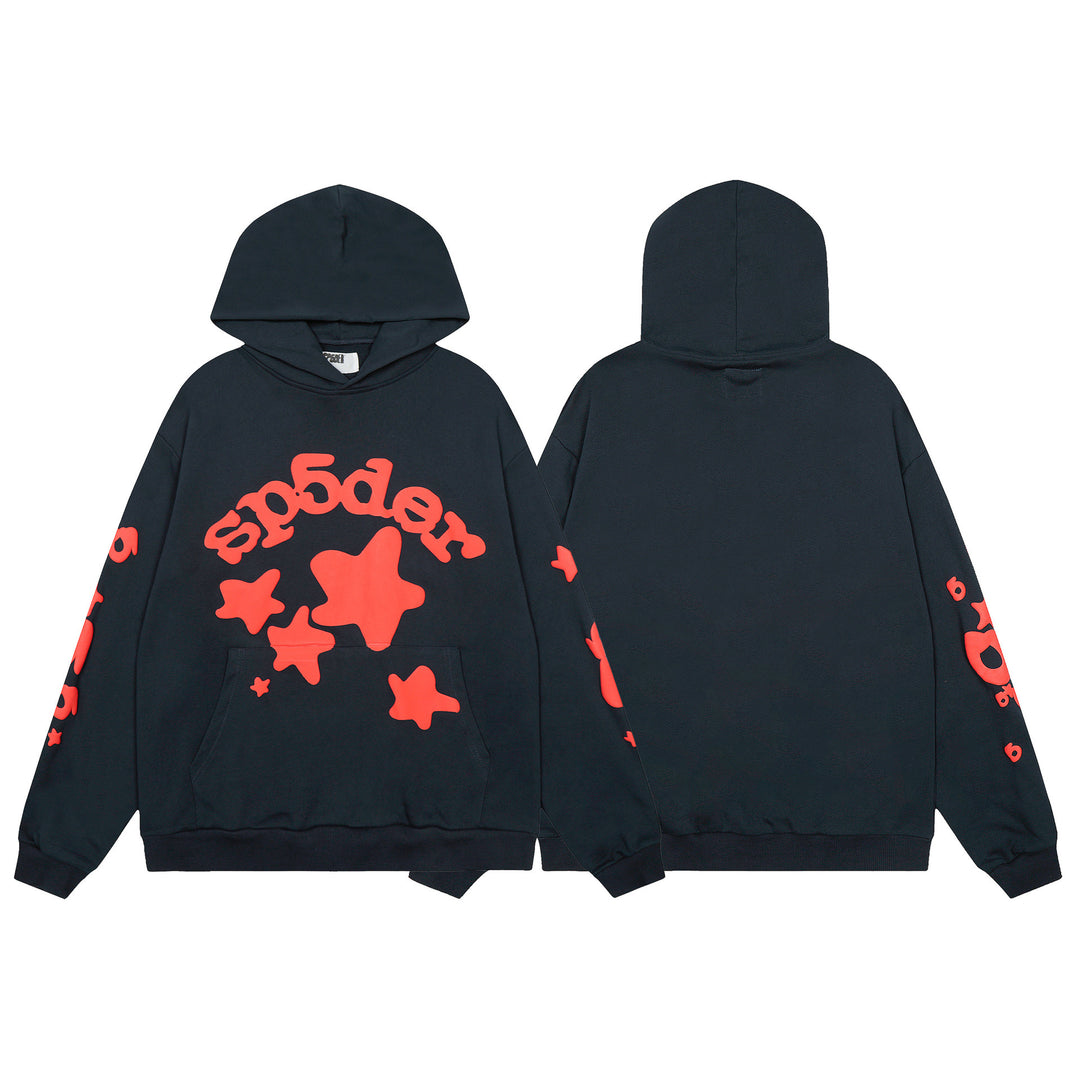 Sp5der555555 Spiderweb Foam Print Sweatshirt Set