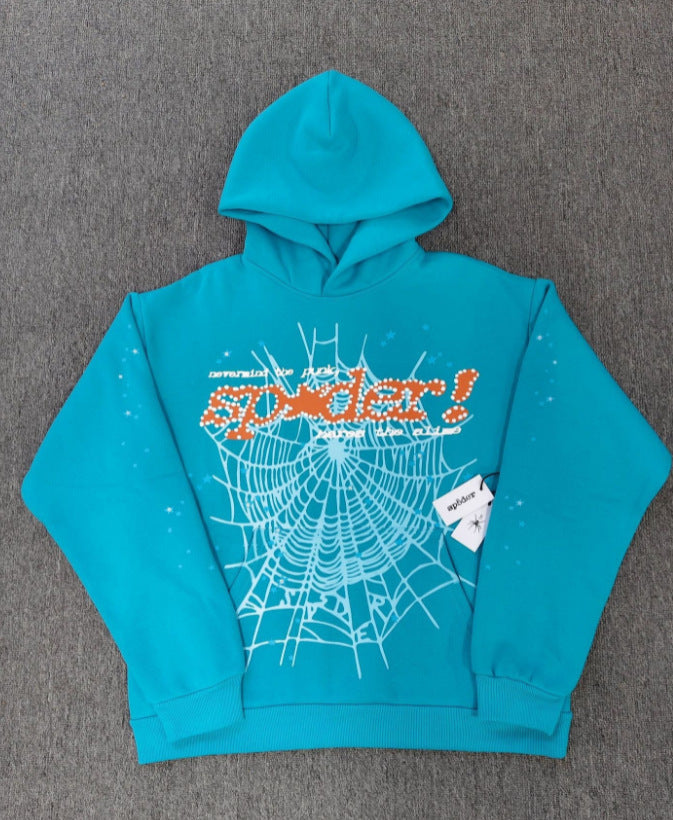 Sp5der Foam Print Spider Thick Fleece Hoodie