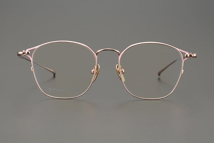 Handmade minimalist pure titanium fashion glasses