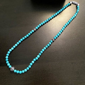 turquoise chrome hearts cross necklace