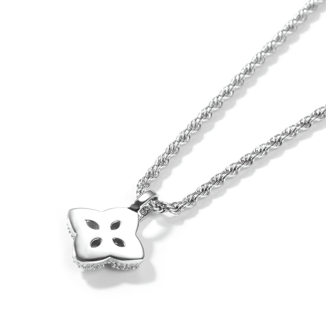 Cubic Zirconia Colorful Four-Leaf Clover Pendant