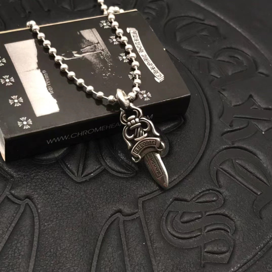 Small Chrome Hearts Dagger Necklace