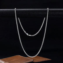 S925 silver antiqued keel chain