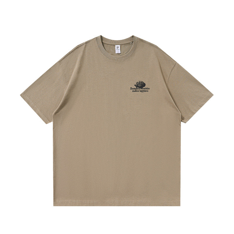 Camping Printed T-Shirt, Loose Fit, Short-Sleeve T-Shirt