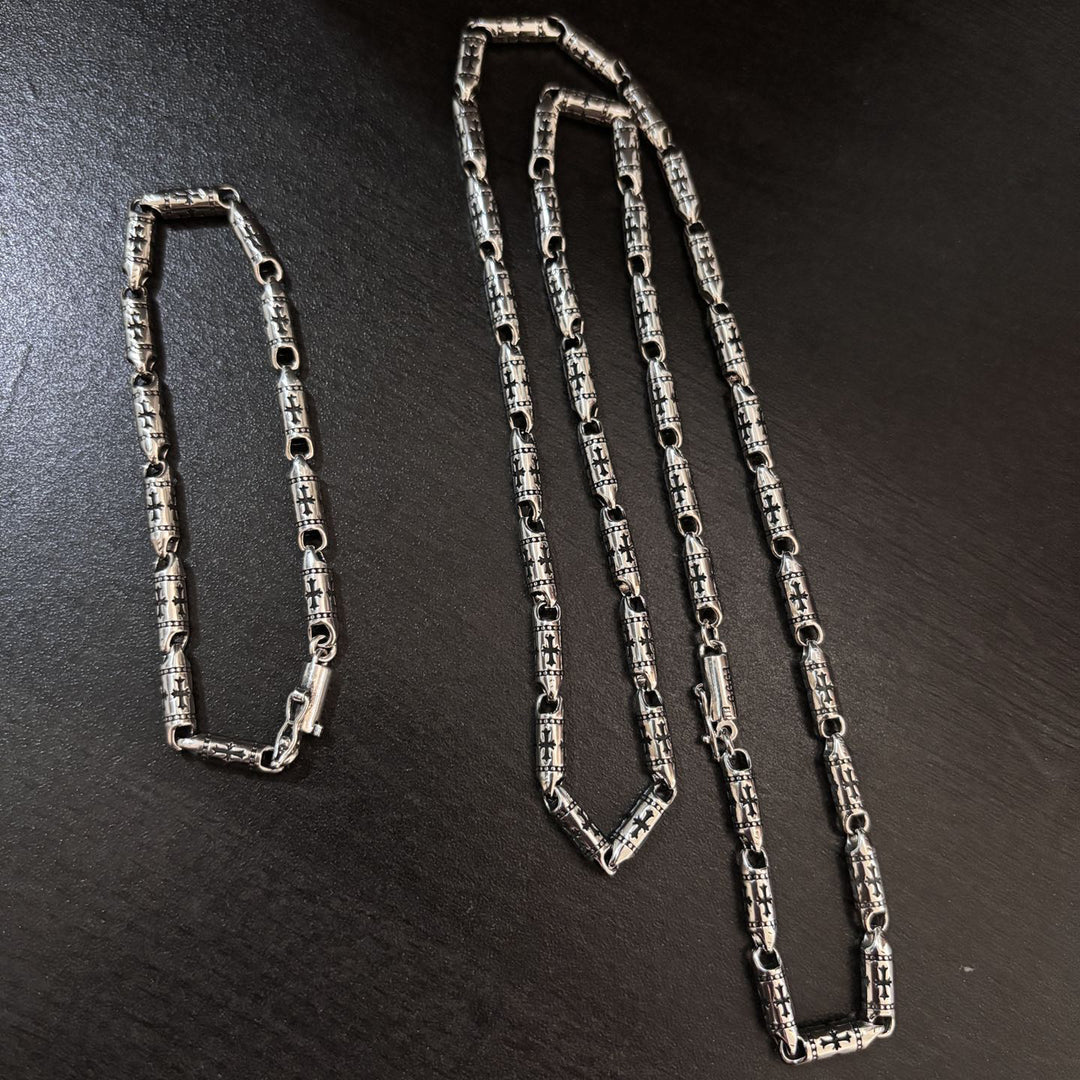 Chrome Hearts-Style Cross-Motif Chain