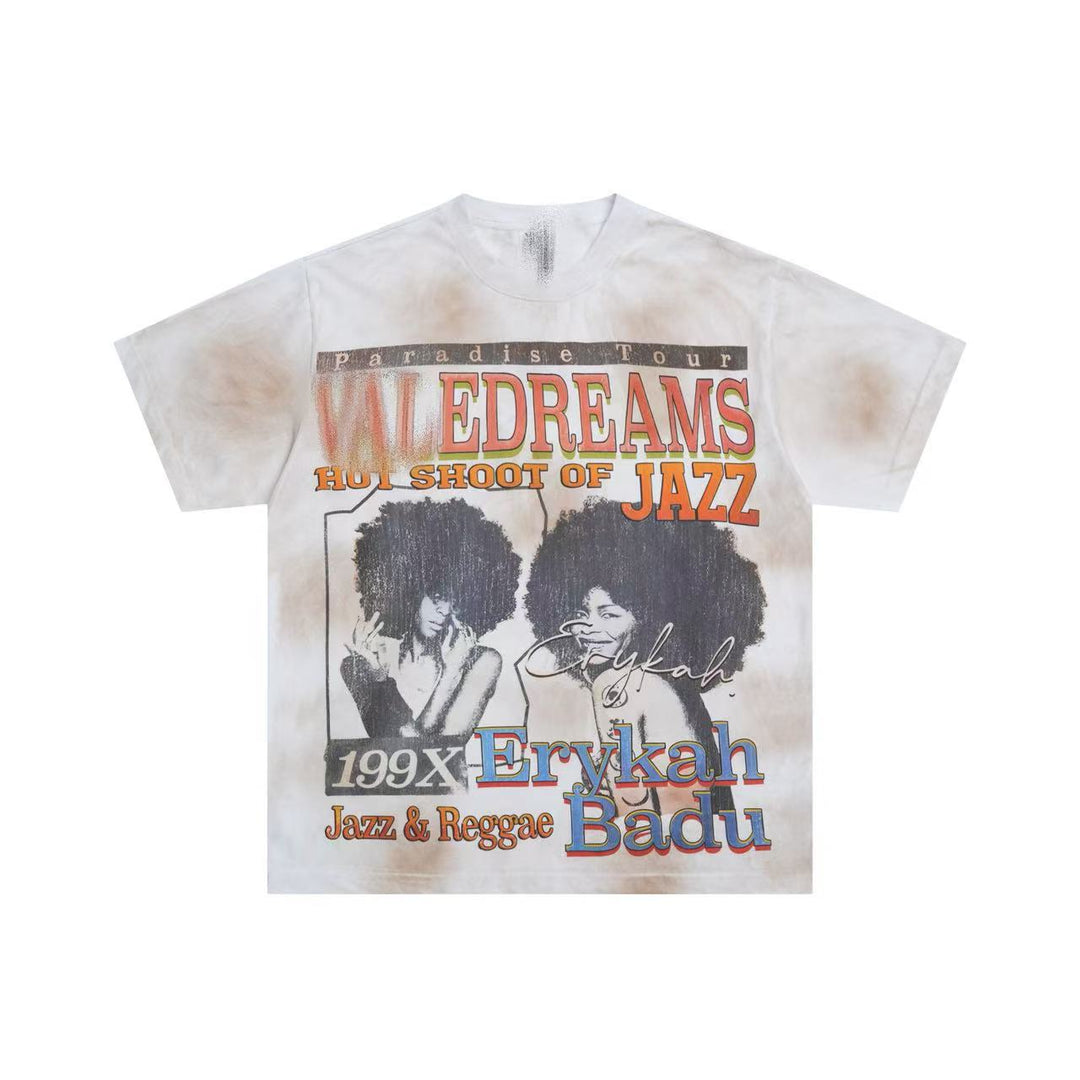 VAL Washed and Distressed Streetwear T-Shirt