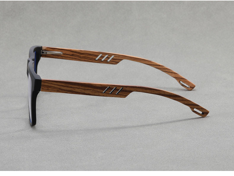 Bamboo-style square frame eyeglasses