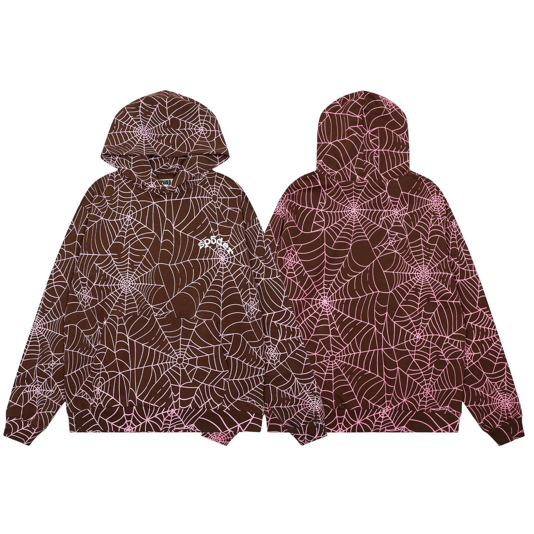 Sp5der555555 Spiderweb Foam Print Sweatshirt Set