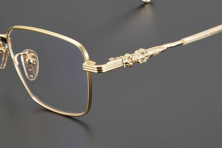 Chrome Hearts-Inspired Retro Dagger Business Eyewear Pure Titanium Frames