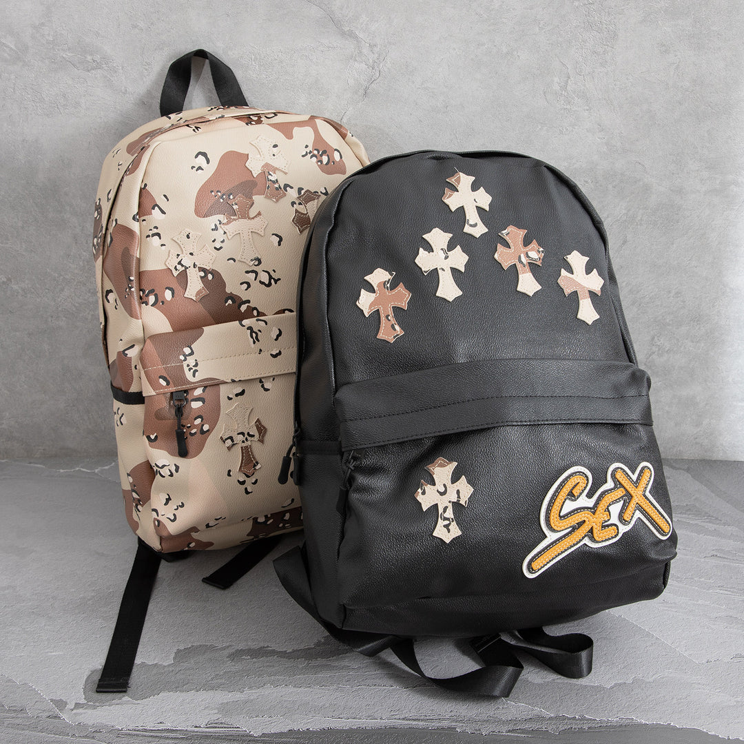 Chrome Hearts Cross Large Capacity PU Leather Backpack