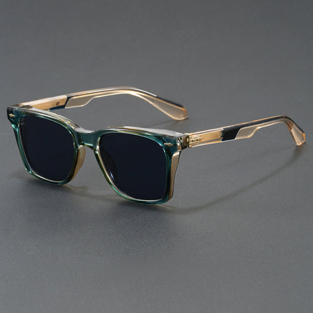 Retro luxury square polarized sunglasses