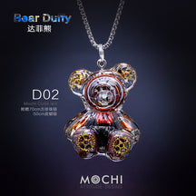 Creative Cyberpunk Duffy Bear Couple Necklace Sweatshirt Pendant-nowadaysfashion