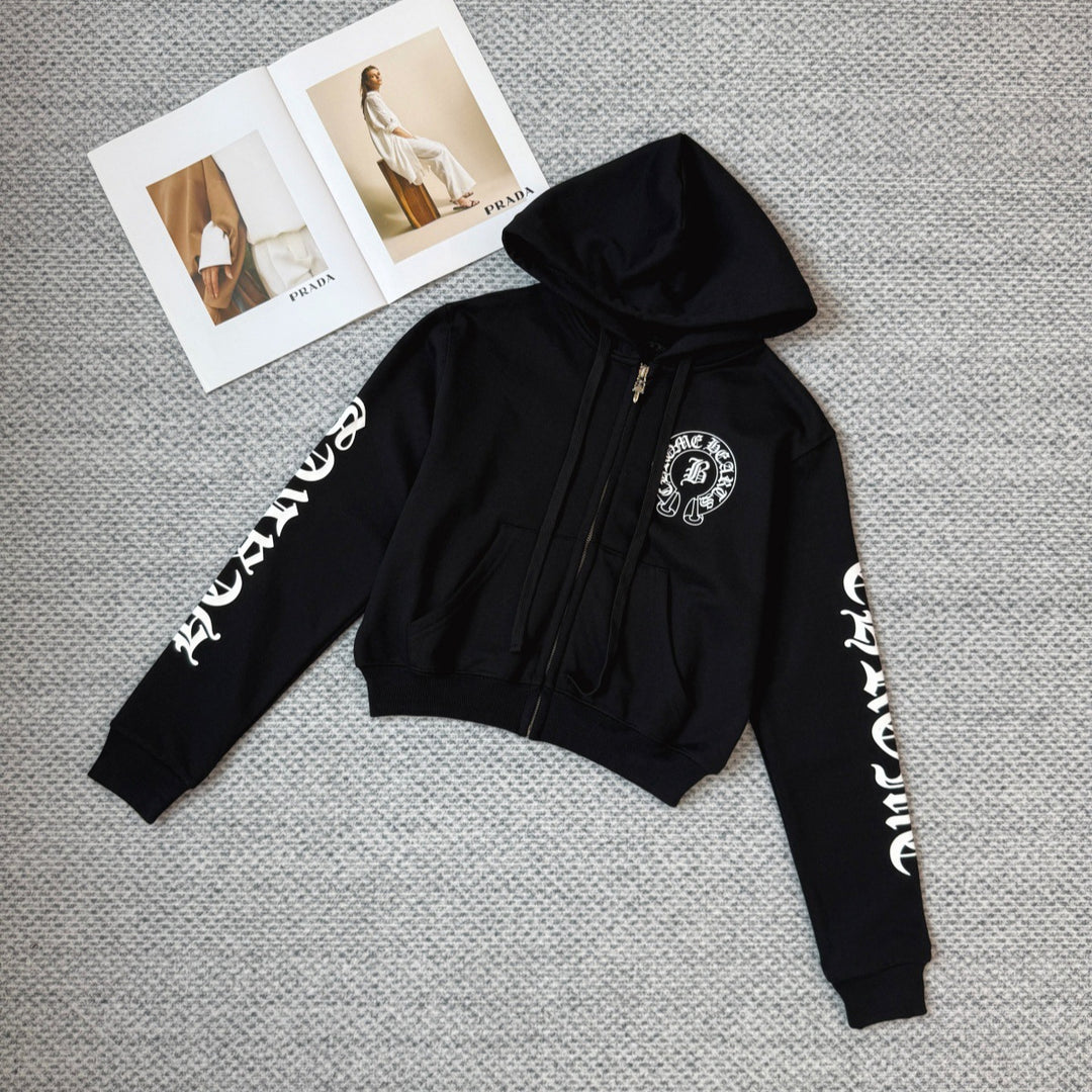 Chrome Hearts embroidered horseshoe print hoodie